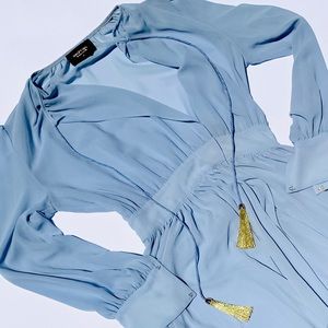 GORGEOUS Chiffon Dress from Nasty Gal GOLD TASSELS